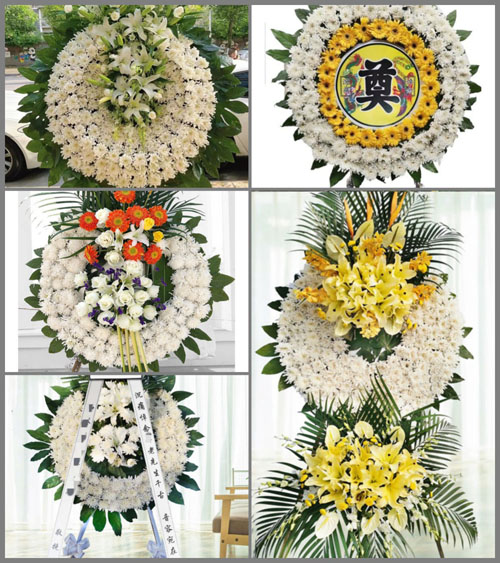 四川成都彭州市葛仙山镇红庙村花圈速递